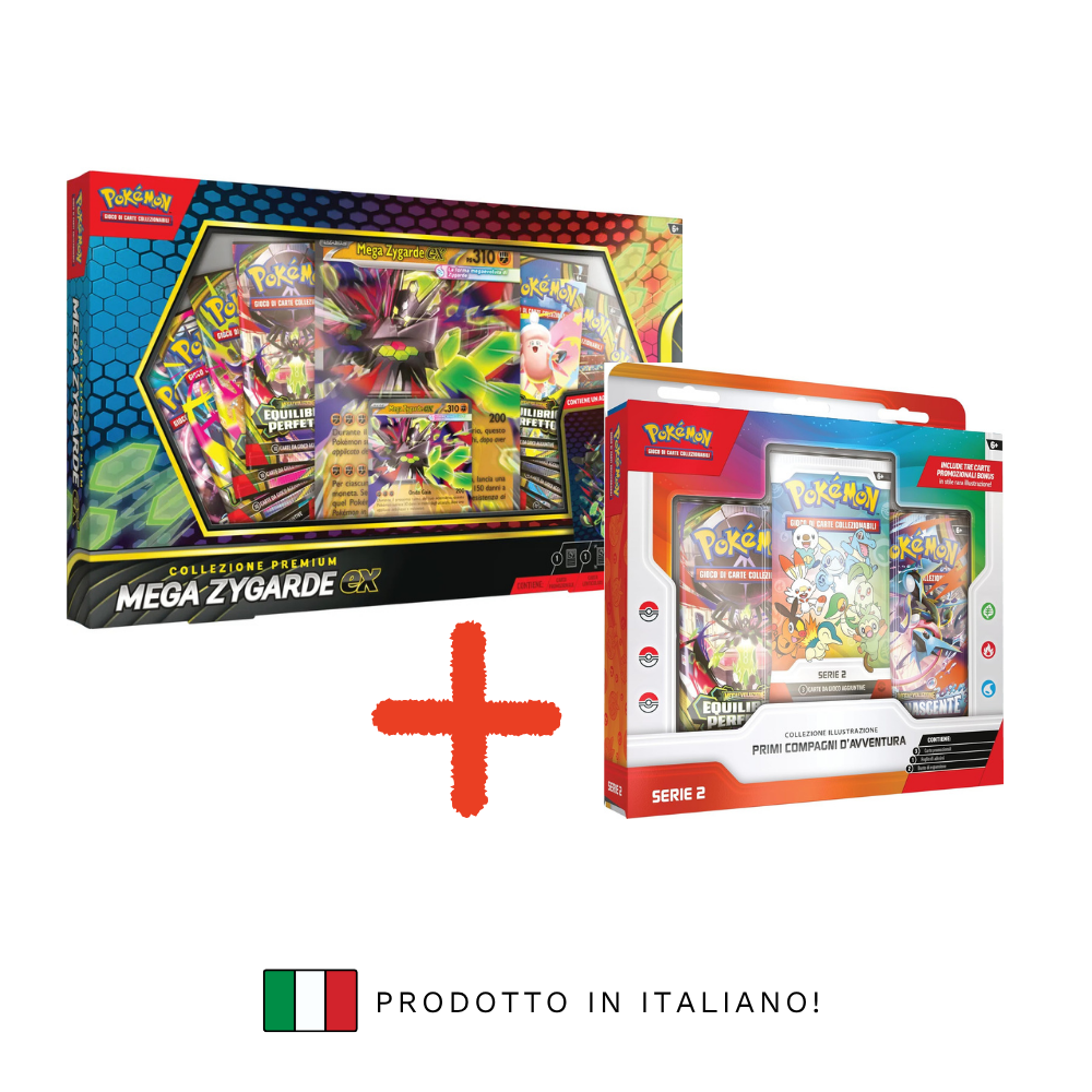 BUNDLE COLLEZIONE ILLUSTRAZIONE PRIMI COMPAGNI D'AVVENTURA - SERIE 2 + COLLEZIONE PREMIUM MEGA ZYGARDE EX (IT)