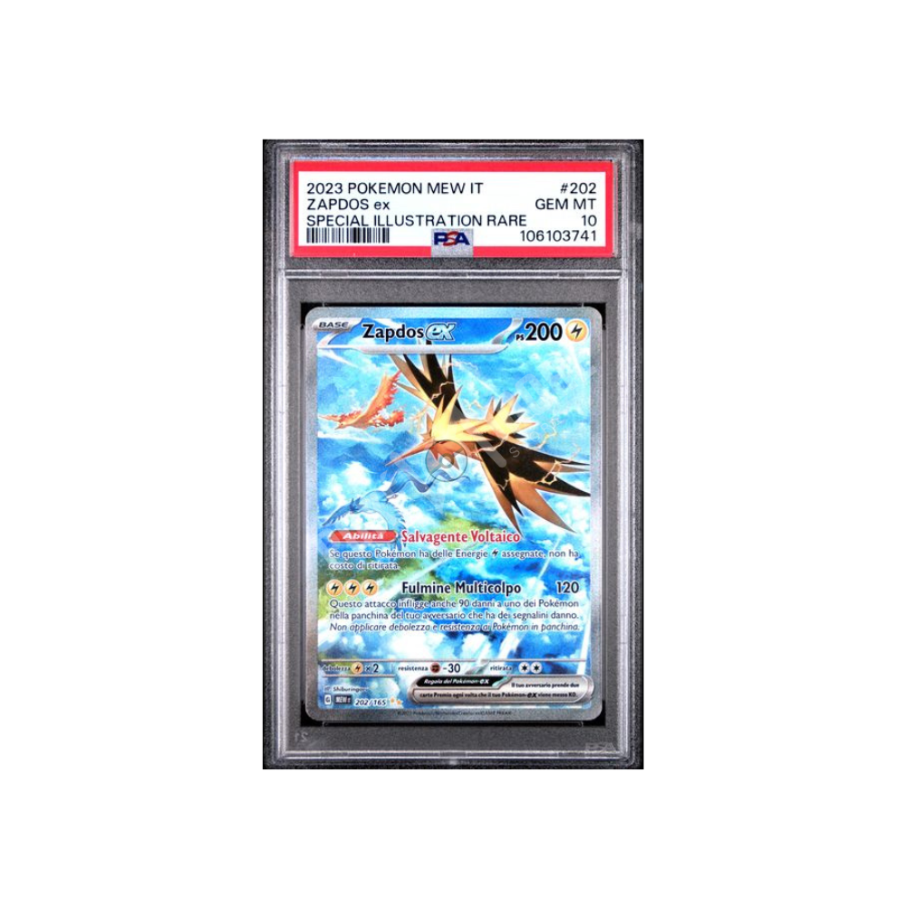 ZAPDOS EX MEW 202 PSA10 (IT)