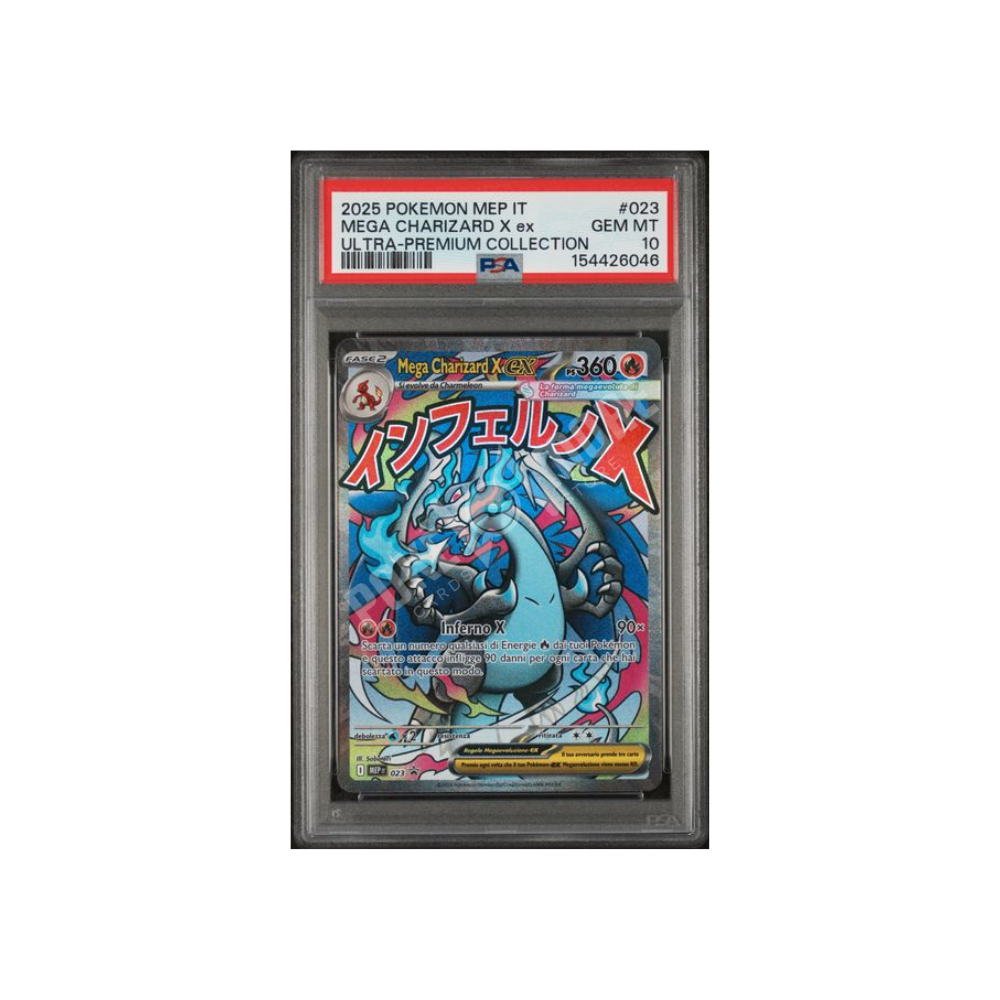 MEGA CHARIZARD X EX PROMO MEP 023 PSA10 (IT)